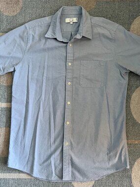 Meraki Men's Light Blue Short-Sleeved Shirt